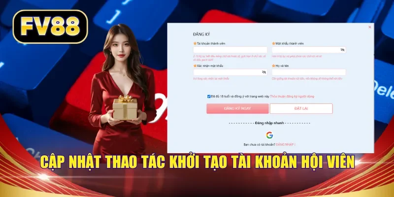 Cập nhật thao tác khởi tạo tài khoản hội viên