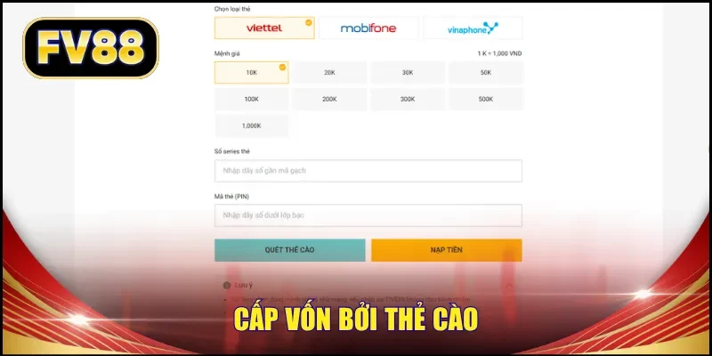 Cấp vốn bởi thẻ cào