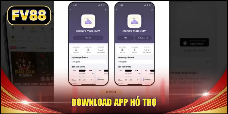 Download app hỗ trợ