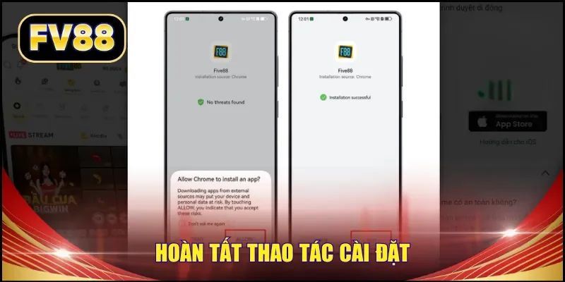 Hoàn tất thao tác cài đặt