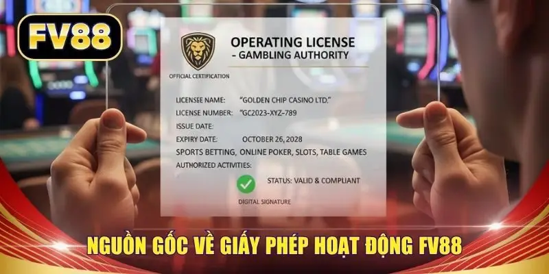 Nguồn gốc về giấy phép hoạt động FV88