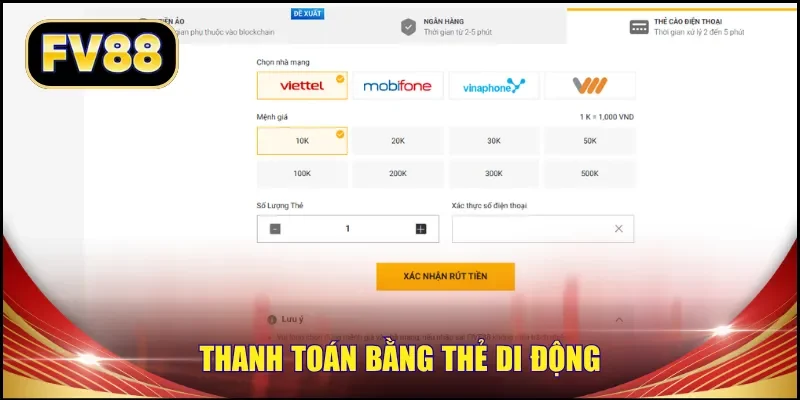Thanh toán bằng thẻ di động