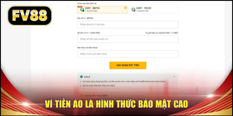 Ví tiền ảo là hình thức bảo mật cao